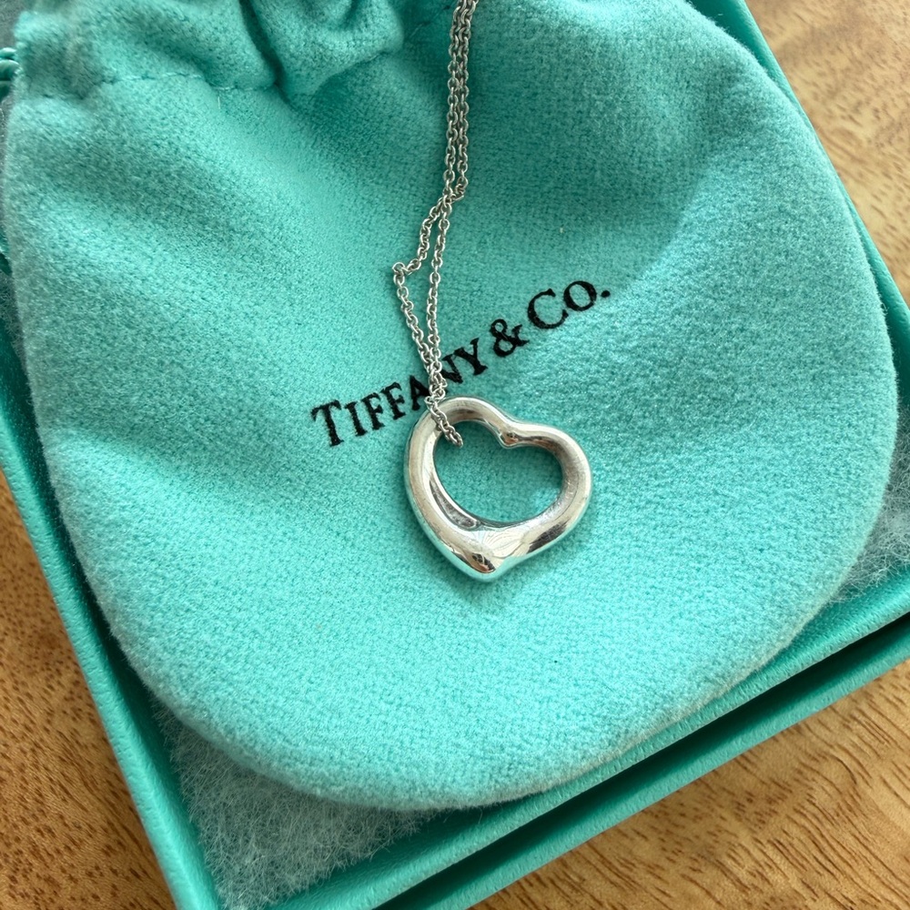 Tiffany & Co. Silver Open Heart Necklace
